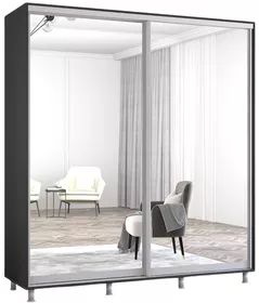 Шкаф Mobildor-Lux Aron-S uși glisante din oglinzi (190x60x220H cm) Anthracite