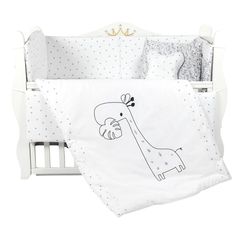 Lenjerie de pat pentru copii PernaMea Set lenjerie 8 piese Lovely Giraffe (PM.100262/17)