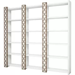 Raft de birou Trendy Orasul 3, Alb 184x170x24cm, raft de carti