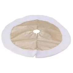 Новогодний декор Promstore 56537 Covoras pentru bradul de Craciun D90cm, auriu