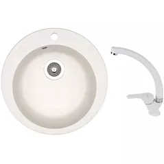 Мойка кухонная со смесителем Dr.Gans Gala + SanDonna F 1069 alb