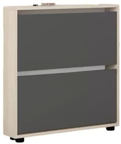 Raft pentru încălțăminte Mobildor-Lux Leo Slim 100x16x86H cm Sonoma/Anthracite