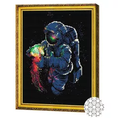 Картина по номерам Art Gallery GA81982 Mozaic cu diamante 40x50cm Cosmonaut si meduza