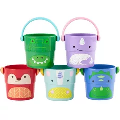 Игрушка для купания Skip Hop 9O277410 Set 5 caldaruse Skip Hop Multi Zoo Stack&Pour