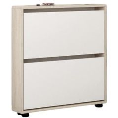 Raft pentru încălțăminte Mobildor-Lux Leo Slim 70x16x86H cm Sonoma/White