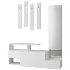 Mobilă pentru antreu Trendy Ramda Alb, 137x54x35cm (GTR001335)