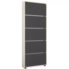 Полка для обуви Mobildor-Lux Leo Slim 80x16x203H cm Sonoma/Anthracite