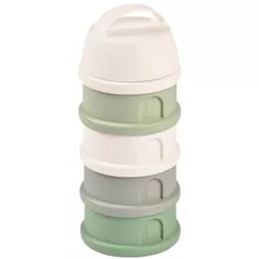 Container alimentare Beaba B911711 Recipient lapte praf 4 compartimente Sage Green