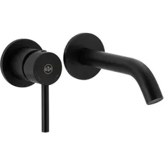 Смеситель для умывальника kfa armatura Moza черный встраиваемый в стену латунь