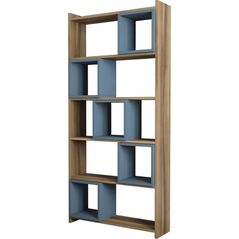 Raft de birou Trendy Cutie, Nuc, Calcedonie 80x170x22cm, raft de carti