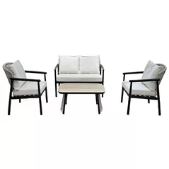 Mobilier pentru grădină Deco Set Terasa Eden Grey+Dark Brown Legs