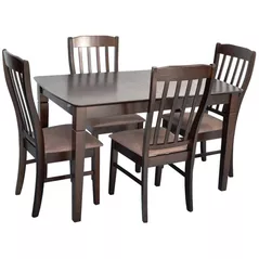 Set masă și scaune Evelin di Costacurta стол HV-27V Chocolate + 4 стула Wenyi Chocolate/Ekea12 Dark Brown