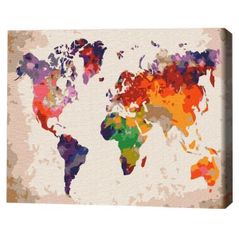 Картина по номерам BrushMe BS52296 40x50 cm (în cutie) Harta colorată