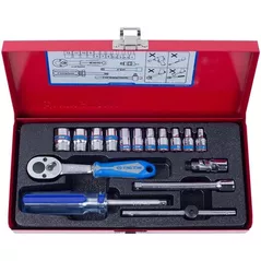 Set de unelte de mână King Tony 2516MR набор 1/4" торцевых головок 6 гран., принадлежностей, 16 предм