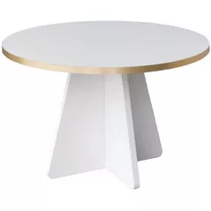 Măsuţă cafea Trendy Ciuperca, aur, nuc v2