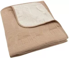 Lenjerie de pat pentru copii Jollein 516-522-68037 Paturica Jungle Jambo Biscuit/Oatmeal, 100x150cm