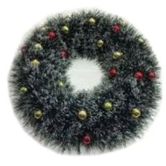 Decor de Crăciun și Anul Nou Promstore 35430 Coronita de Revelion D50cm verde, cu bile