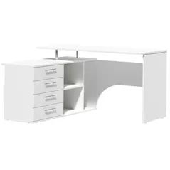 Офисный стол Fabrik Home СК-01 левый белый ясень