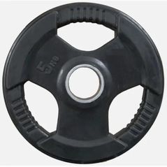 Ganteră PX Sport 21804 Disc Black Rubber Coated 3-Grip Weight Plate 5.0kg, WP085-51.5-5