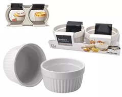 Форма для выпечки Excellent Houseware 55429 Set forme pentru copt/servire 2buc, 200ml, ceramica