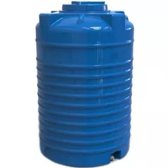 Duș de vară Uniplast 37080 Rezervor apa 500 L vertical, oval (albastru) cu stut D. 1/2" 79x126 cm