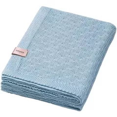 Комплект подушек и одеял BabyOno 1673/04 Patura de bambus tricotata /albastru/