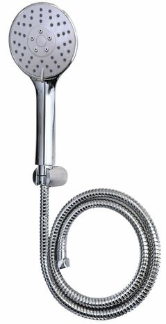 Набор для душа Bisk 05593 Cap de dus BASE 3F cu suport de perete, crom