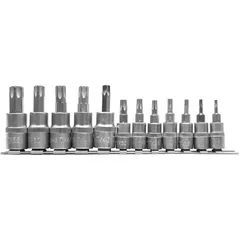 Set de tubulare, bite, duze Yato YT04331 Set prize cu duze 1/4" 3/8" TORX (12 buc)