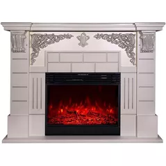 Камин электрический ArtFlame Imperial & Mirabella, 1110x1450x380 mm, Argintiu
