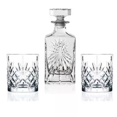 Посуда для напитков RCR 26840 Set carafa 850ml si 2 pahare pentru whisky 340ml Melodia