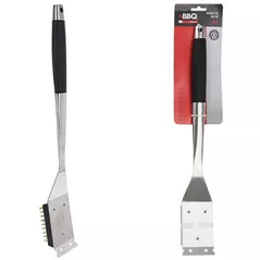 Товар для пикника BBQ 27870 Perie si razuitor din inox BBQ pentru gratar, 45 cm