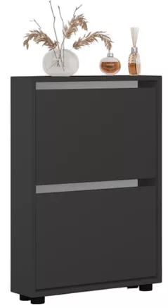 Полка для обуви Mobildor-Lux Leo Slim 100x16x86H cm Anthracite
