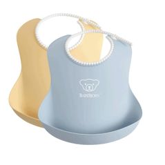 Bavețică BabyBjorn 0463341A Set 2 bavete Powder Yellow / Powder Blue