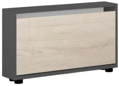 Raft pentru încălțăminte Mobildor-Lux Leo Slim 50x16x47H cm Anthracite/Sonoma