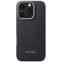 Husă pentru smartphone Pitaka Ultra-Slim Case for iPhone 16 Pro Black/Grey (KI1601PA)
