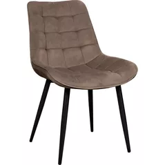 Scaun Deco Hans Catifea Brown HLR49+Black Legs