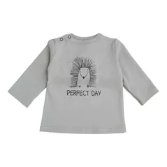 Детская одежда Minikin 242290368 Hedgehog Лонгслив серый 3-6мес