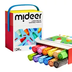 Набор для творчества Mideer MD1550 Set de markere lavabile cu vârf subțire, 24 culori