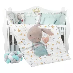 Детское постельное белье PernaMea Set lenjerie 8 piese Cosita Iepuras Turcoaz (PM.105897/2)