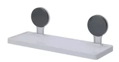 Raft de baie Holland 55596 Raft pe ventuze Bathroom Solutions 32x11x11cm, alb, plastic