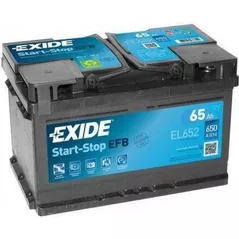 Автомобильный аккумулятор Exide START-STOP EFB 12V 65Ah 650EN 278x175x175 -/+ (EL652)
