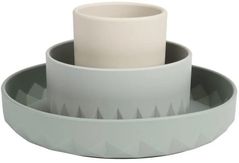 Seturi pentru hrănire bebelușilor Premaman PRFCBV-CCC-UNQ Set 3 piese din silicon Origami Verde
