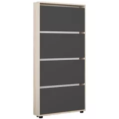 Полка для обуви Mobildor-Lux Leo Slim 60x16x164H cm Sonoma/Anthracite