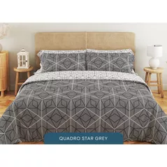 Lenjerie de pat Relaxe Home Lenjerie de pat Soft Dreams (EURO) (200x220) (Quadro Star grey)