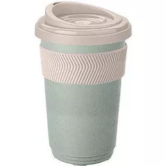 Термокружка Бытпласт 46808 Phibo 400ml с антискользящим кольцом зеленый