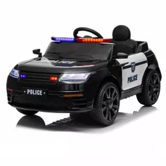 Mașină electrică pentru copii Golden Baby QLS-8201 Police GB 2025, neagră, 1585D