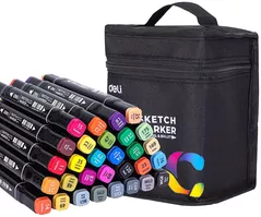 Набор для творчества Deli DLE70806-30 Set markere permanente, duble, 30 culori