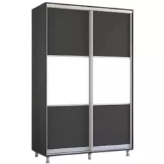 Dulap Mobildor-Lux Aron-P 1.0m-1.8m uși glisante din PAL orizontal (160x60x220H cm) Anthracite