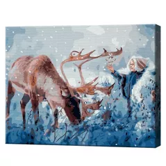 Картина по номерам Art Gallery GX33931 40x50cm Eco, Cerbul si fata