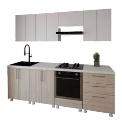 Мебель для кухни Smartex (30147) K4 240сm Alb+Stejar Deschis